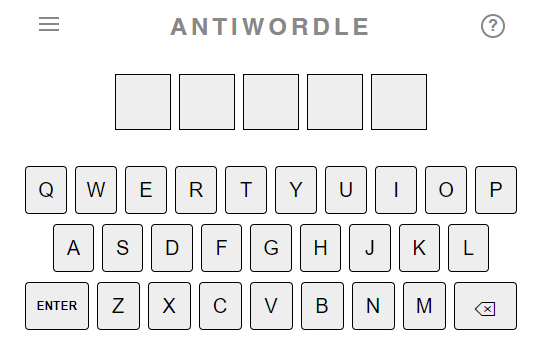 What is Antiwordle