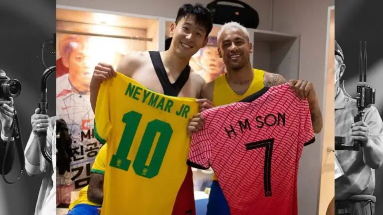 Son Heung-min and Neymar met in theSon Heung-min and Neymar met in the locker room locker room