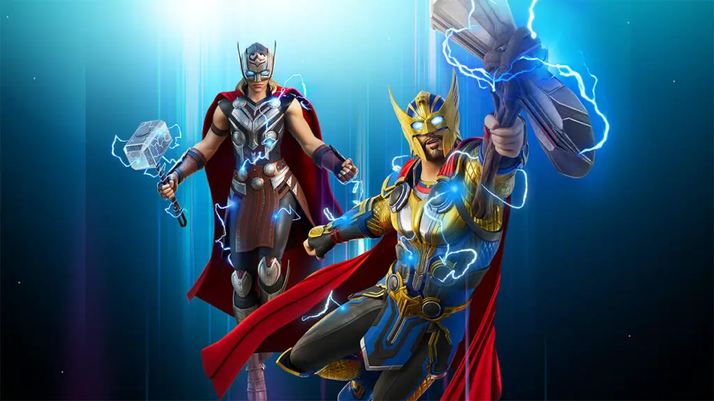 Fortnite adds two powerful Thor: Love and Thunder skins.