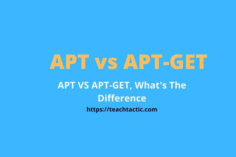 APT VS APT-GET, What's The Difference