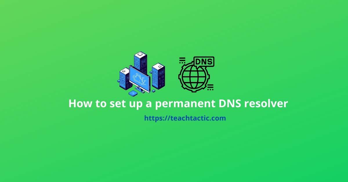How to set up a permanent DNS resolver